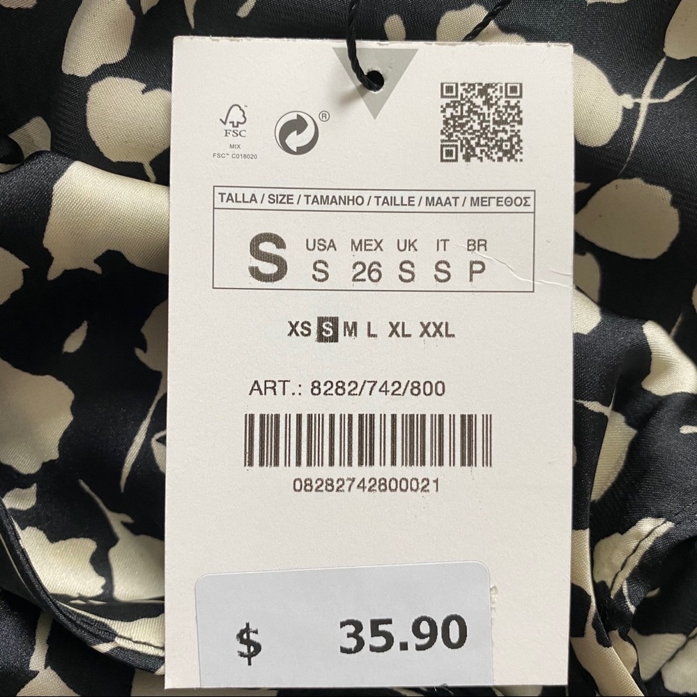 ZARA silky neck wrap top - Picture 6 of 7